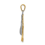 14K Two-Tone Puffed Boy w/Hat on Left Engravable Charm view