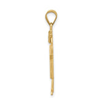14K Two-Tone Large Boy w/Hat on Left Engravable Charm view