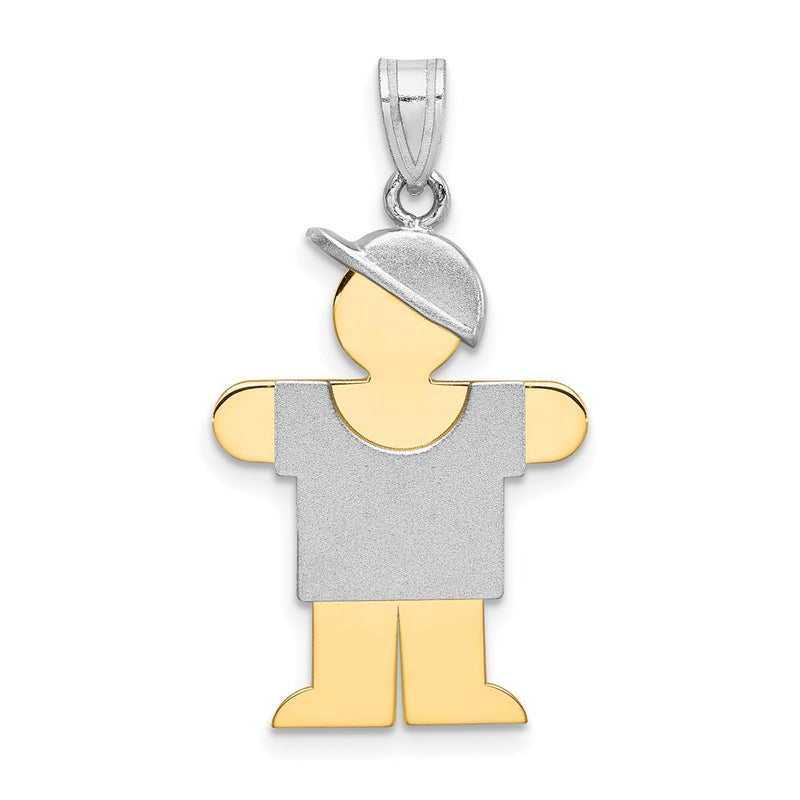 14K gold engravable charm