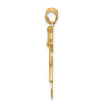 14K Two-Tone Large Girl w/Bow on Right Engravable Charm, 30 x 20mm view
