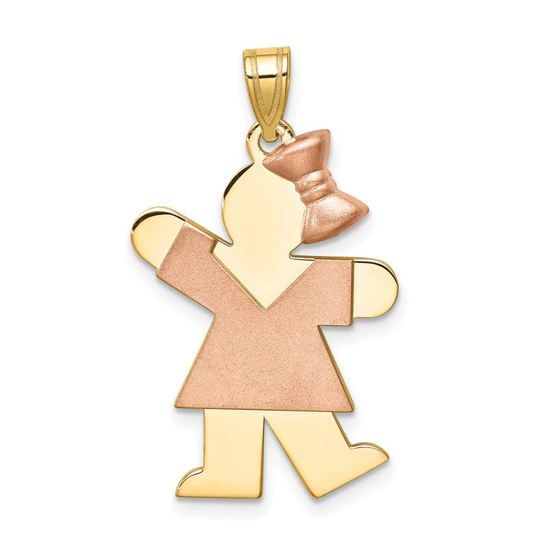 14K gold bow charm