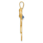 14K Girl with CZ March Birthstone Charm view
