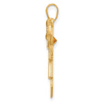 14K Girl with CZ November Birthstone Charm view