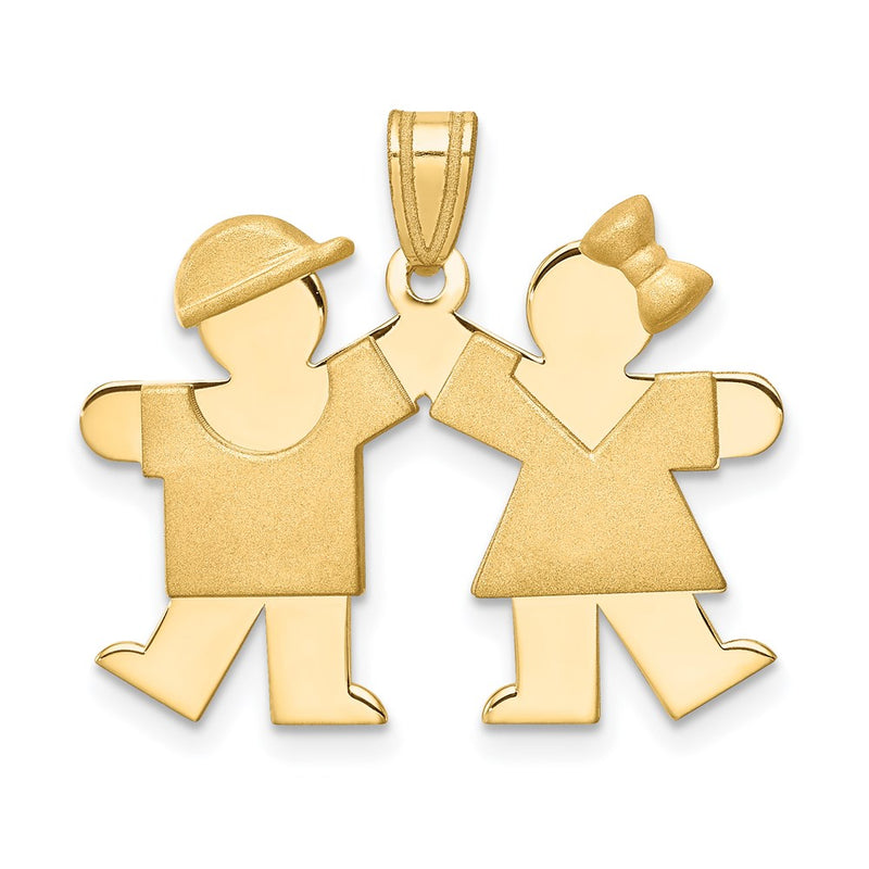 14K gold engravable charm