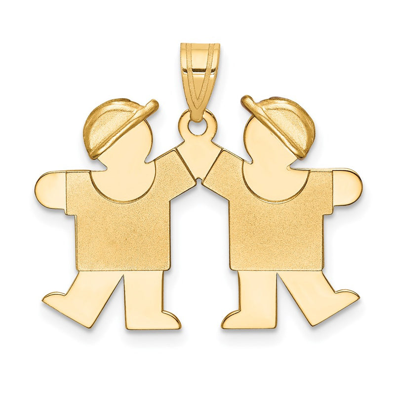 14K gold engravable charm