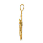 14K Big Boy and Little Girl Engravable Charm view