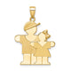 14K Big Boy and Little Girl Engravable Charm