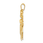 14K Big Girl and Little Boy Engravable Charm view