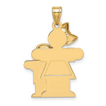 14K Big Girl and Little Boy Engravable Charm view