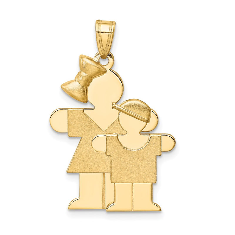 14K gold engravable charm