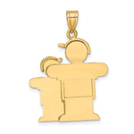 14K Big Boy and Little Boy Engravable Charm view