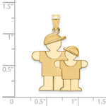 14K Big Boy and Little Boy Engravable Charm view