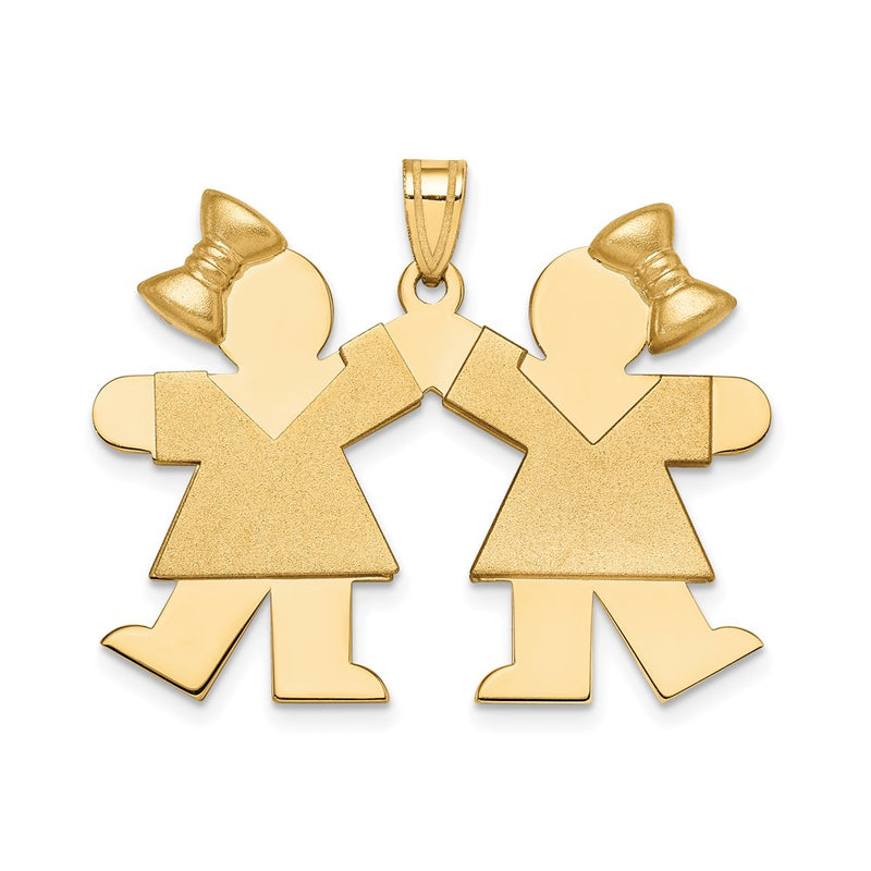 14K gold bow charm