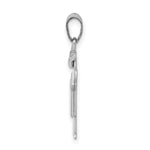 14K White Gold Small Boy w/Hat on Left Engravable Charm view