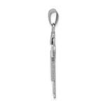 14K White Gold Medium Boy w/Hat on Left Engravable Charm view