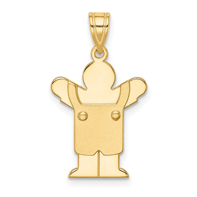 14K gold engravable charm