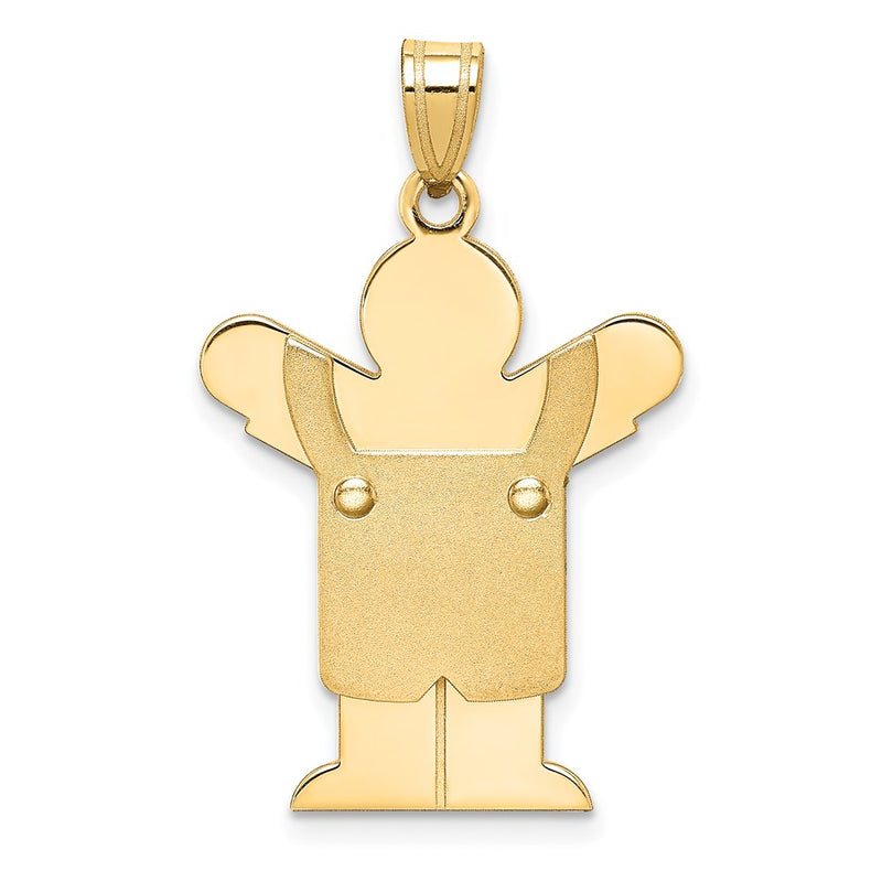 14K gold engravable charm