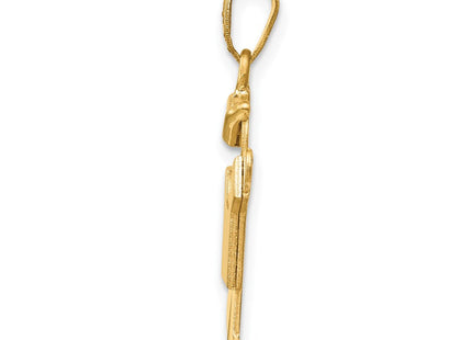 14k Solid Engravable Boy with Hat on Left Charm (Style XK378)