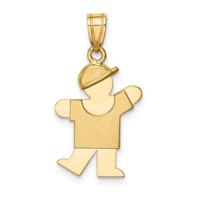 14K gold engravable charm