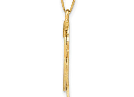 14k Solid Engravable Boy in Overalls with Hat on Left Charm (Style XK389)