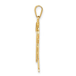 14K Solid Engravable Boy with Hat on Left Charm, 30 x 18mm view
