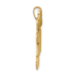 14K Solid Engravable Girl on Left and Boy on Right Charm view