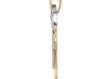 14k Two-Tone Large Double Boys Engravable Charm (Style XK421)
