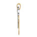 14K Two-Tone Large Double Boys Engravable Charm, 25 x 35mm view