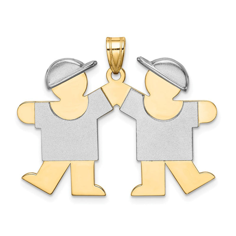 14K gold engravable charm