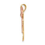14K Two-Tone Large Double Girls Engravable Charm view