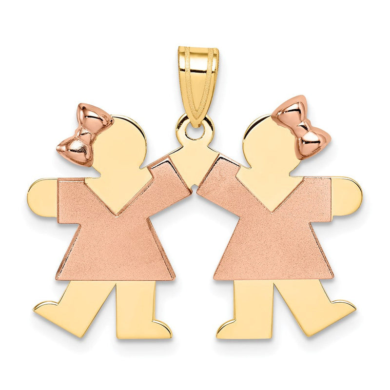 14K gold engravable charm