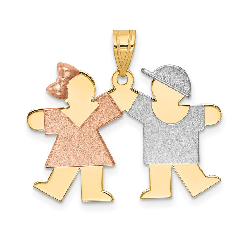 14K gold engravable charm