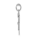 14K White Gold Small Boy with Hat on Left Engravable Charm view
