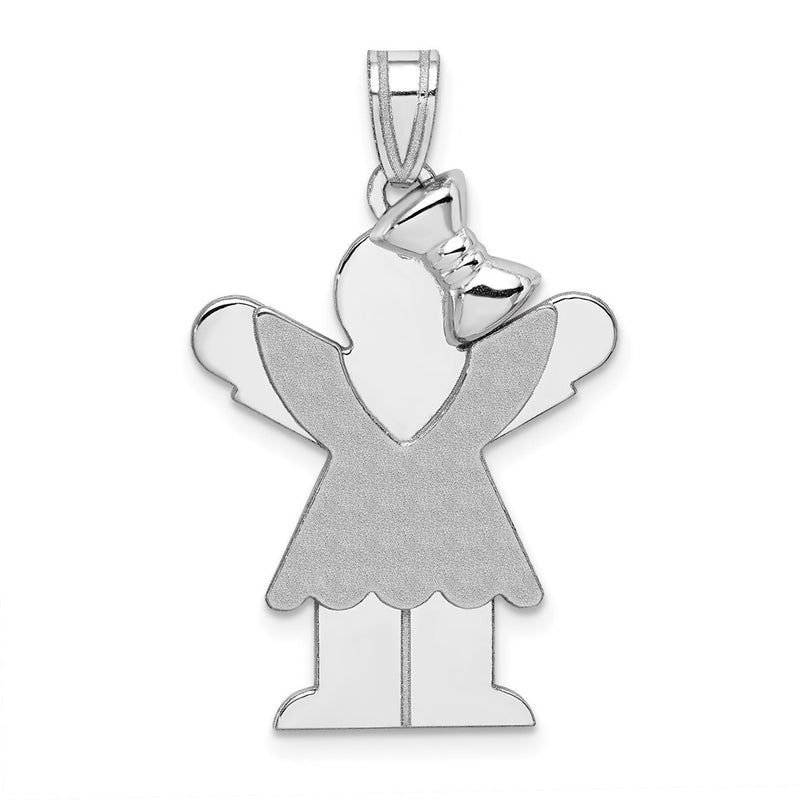 14K white gold bow charm