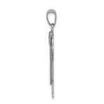 14K White Gold Medium Boy with Hat on Left Engravable Charm view