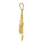 14K Puffed Boy with Hat on Left Engravable Charm view