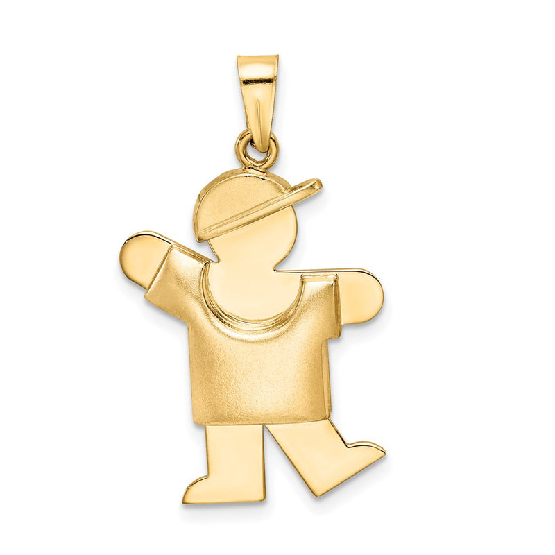 14K gold engravable charm