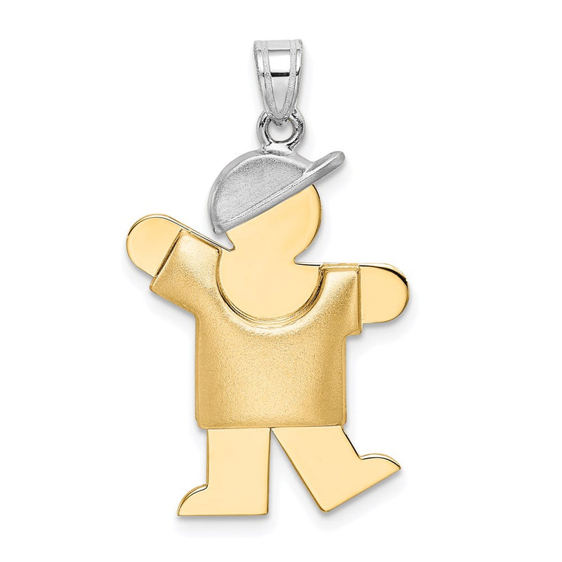 14K gold engravable charm