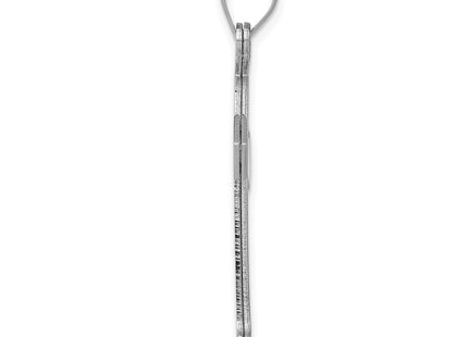 14K white gold cross pendant, alternate view