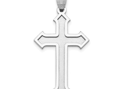 14K white gold cross pendant