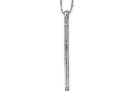 14K white gold cross pendant, alternate view