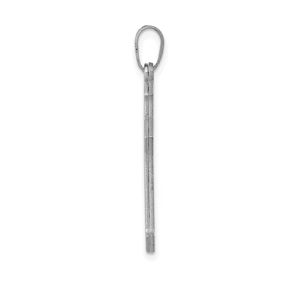 14K White Gold Passion Cross Pendant, 30 x 15mm