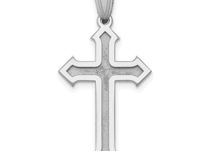 14K white gold cross pendant