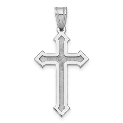 14K white gold cross pendant