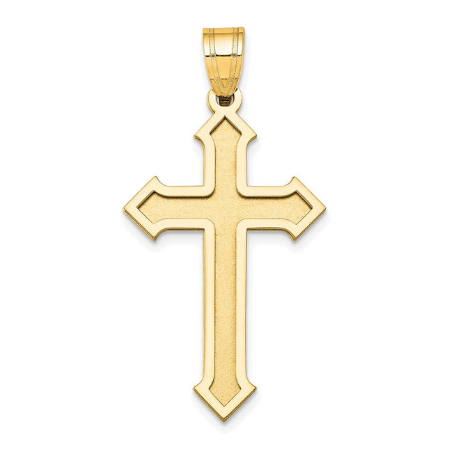 14k Passion Cross Pendant, 36 x 19mm