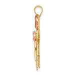 14K Two-Tone Big Girl and Little Girl Engravable Charm, 35 x 25mm view