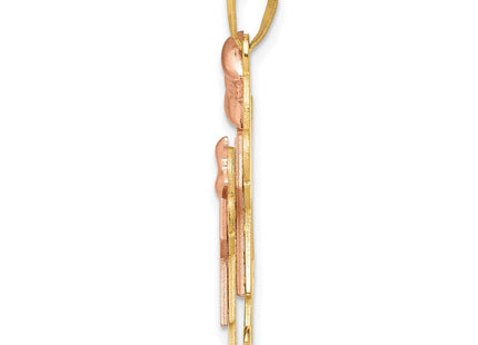 14k Two-Tone Big Girl and Little Girl Engravable Charm (Style XK640)
