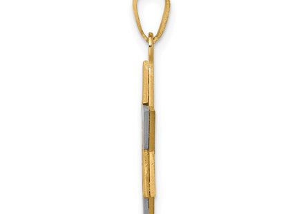 14k Two-tone Star of David Pendant (Style XK687)