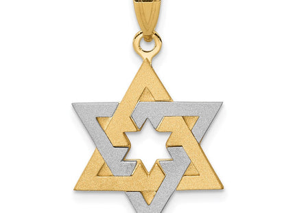 14k Two-tone Star of David Pendant (Style XK687)