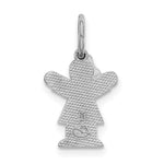 14K White Mini Girl Love Charm view